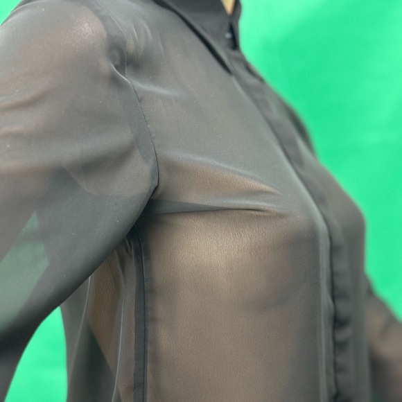 Abercrombie & Fitch Sheer Long Sleeve Black - Picture 6 of 10